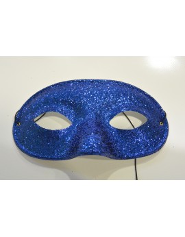 masque paillette bleu