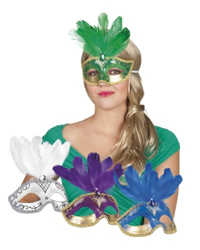 masque venise plume