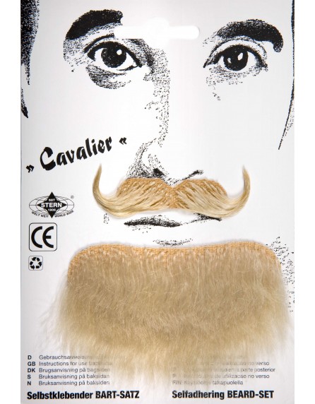 Moustache cavalier blond