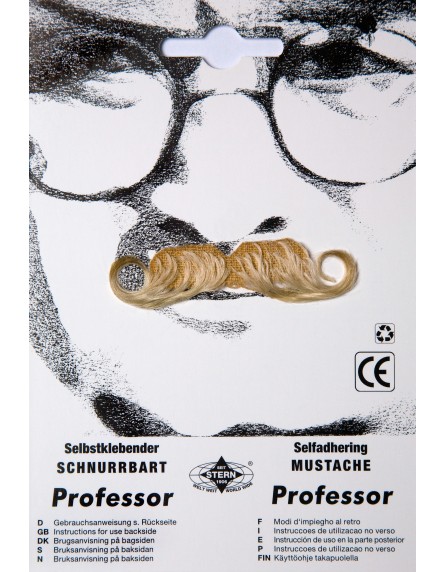 Moustache professeur blonde