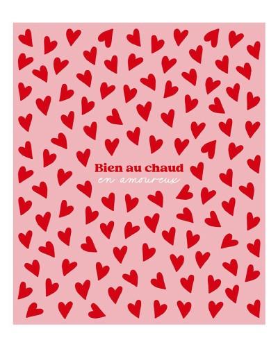 Plaid Saint Valentin motif cœurs