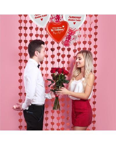 Rideau de cœurs Saint Valentin