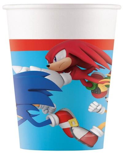 Set de 8 gobelets en papier Sonic 200 ml