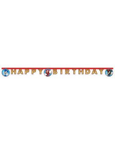 Bannière anniversaire Sonic en papier