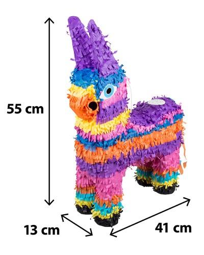Piñata âne multicolore 55 cm