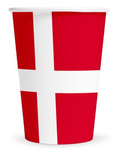 8 Gobelets en papier Danemark 210 ml