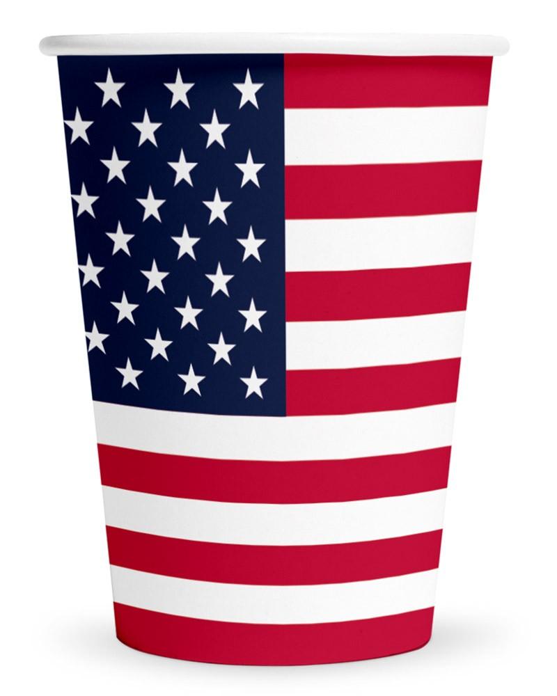 8 Gobelets en papier États-Unis 210 ml 8 Gobelets en papier États-Unis 210 ml