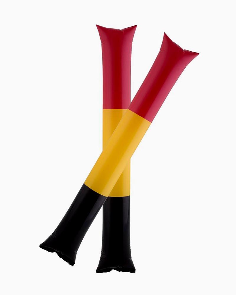 Bâtons supporters gonflables Belgique - lot de 2 Bâtons supporters gonflables Belgique - lot de 2