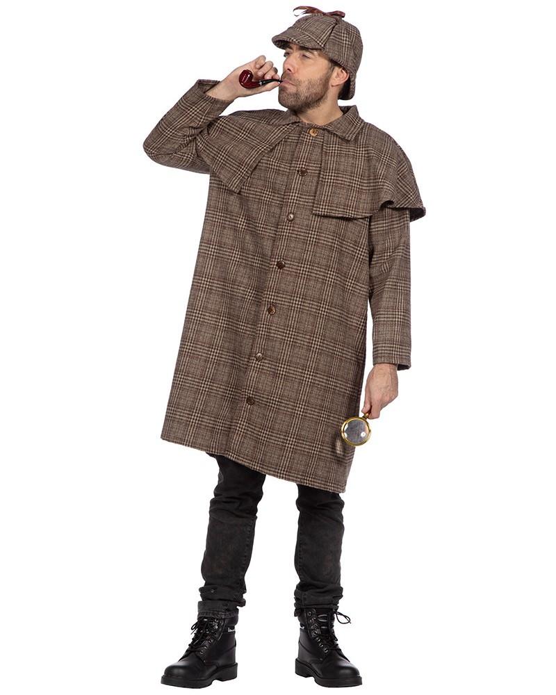 Manteau de détective avec casquette Manteau de détective avec casquette