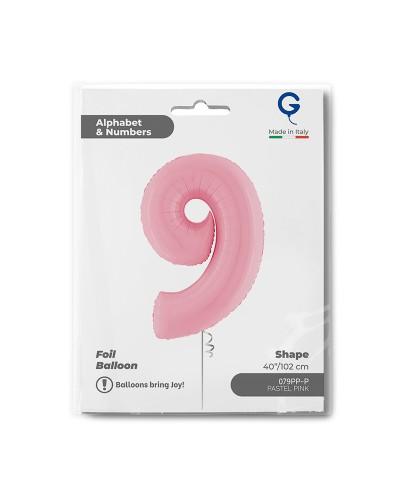 Chiffre Rose Pastel 9