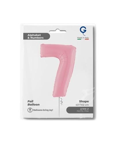 Chiffre Rose Pastel 7