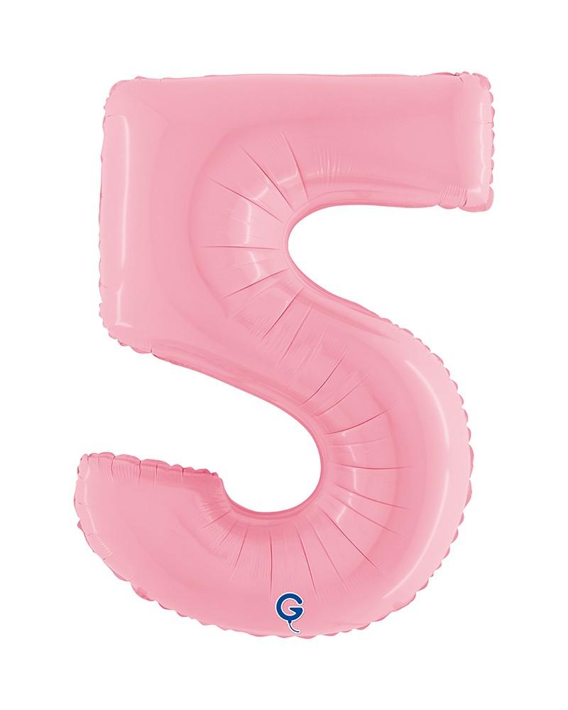Chiffre Rose Pastel 5 Chiffre Rose Pastel 5