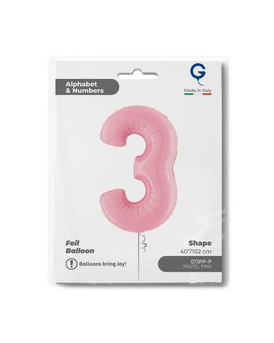 Chiffre Rose Pastel 3