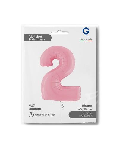 Chiffre Rose Pastel 2