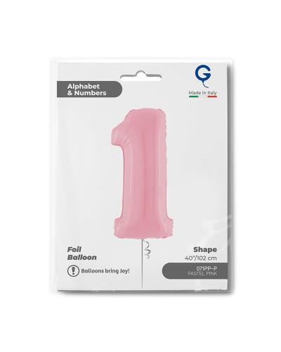 Chiffre Rose Pastel 1