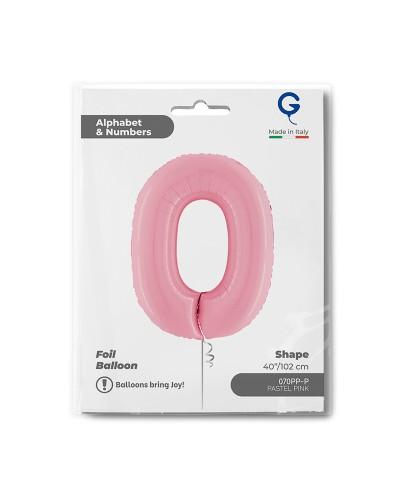 Chiffre Rose Pastel 0