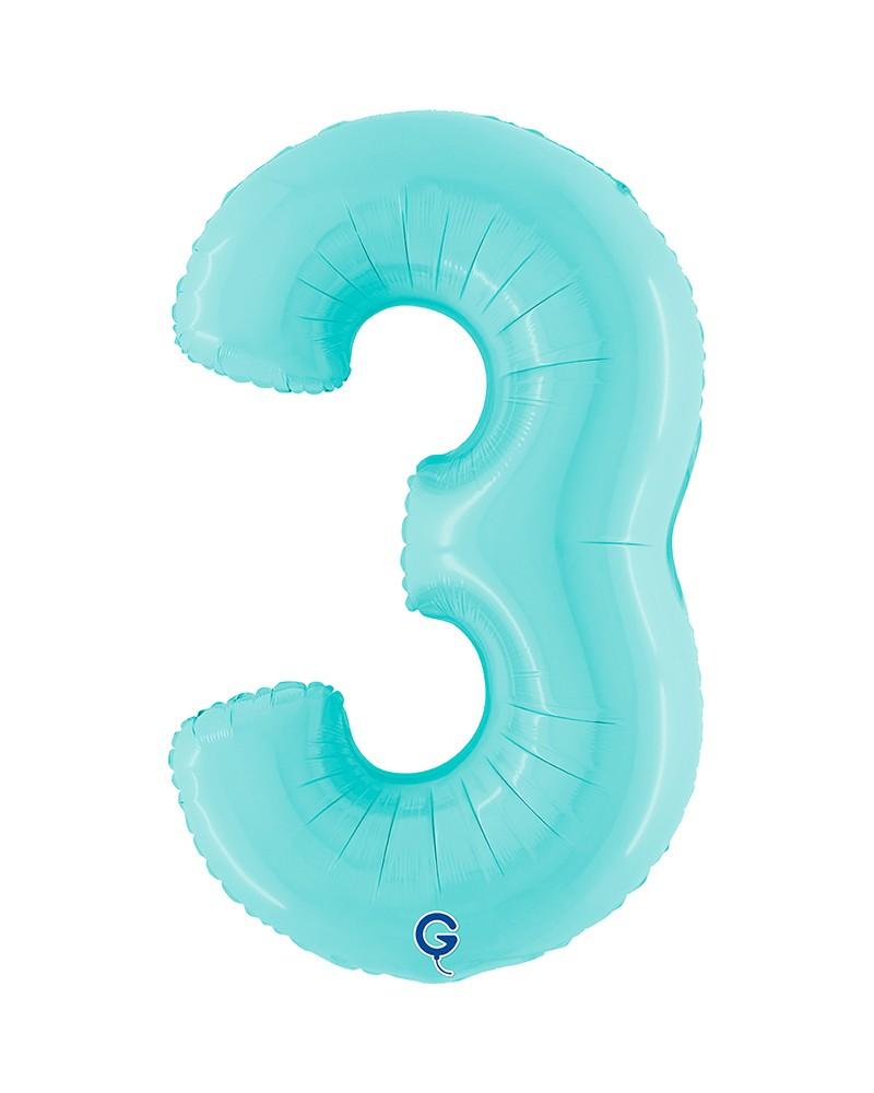 Chiffre Bleu Pastel 3 Chiffre Bleu Pastel 3