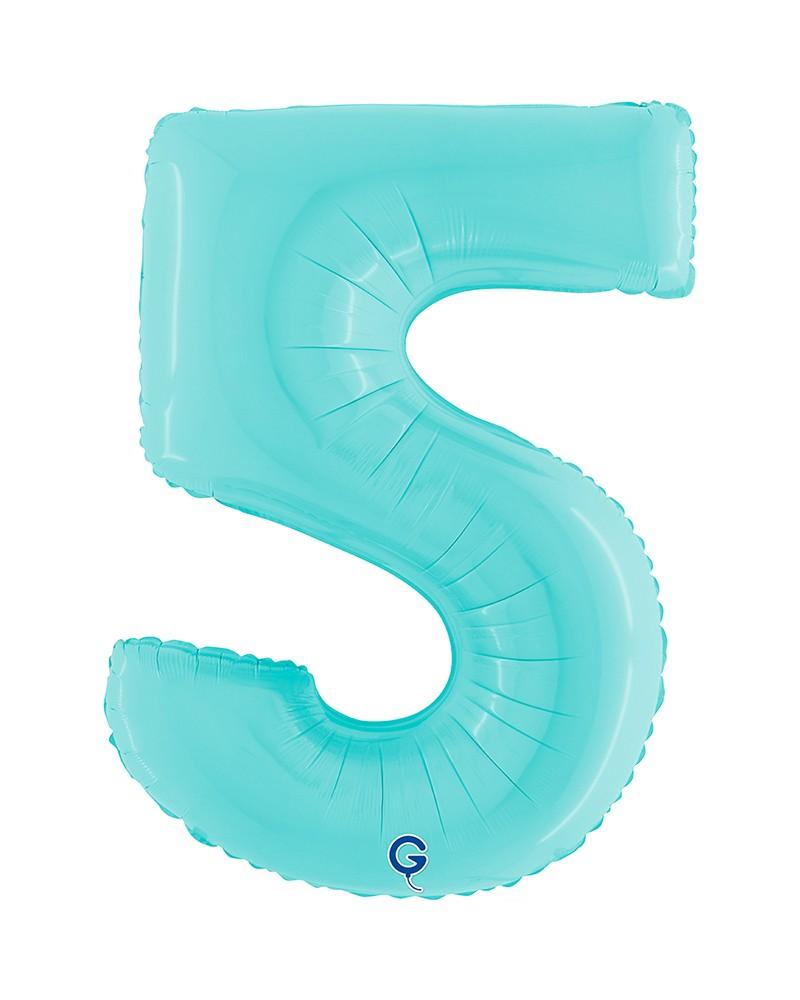 Chiffre Bleu Pastel 5 Chiffre Bleu Pastel 5