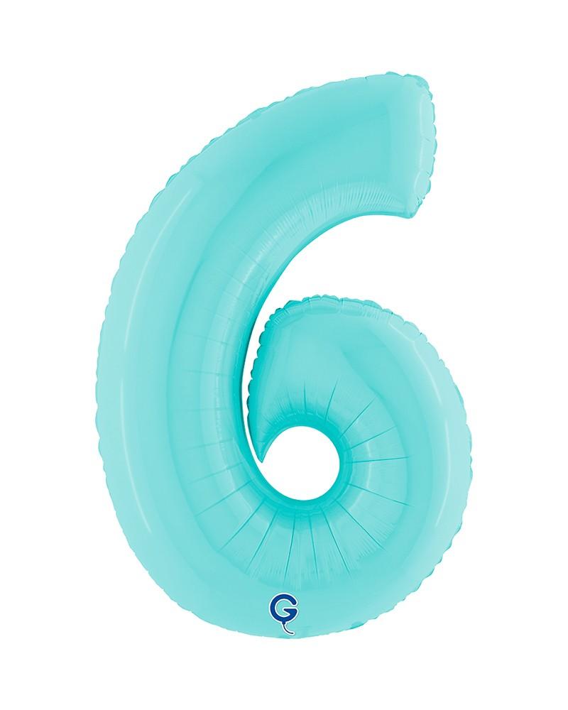 Chiffre Bleu Pastel 6 Chiffre Bleu Pastel 6
