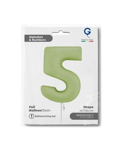 Chiffre Vert Olive 5