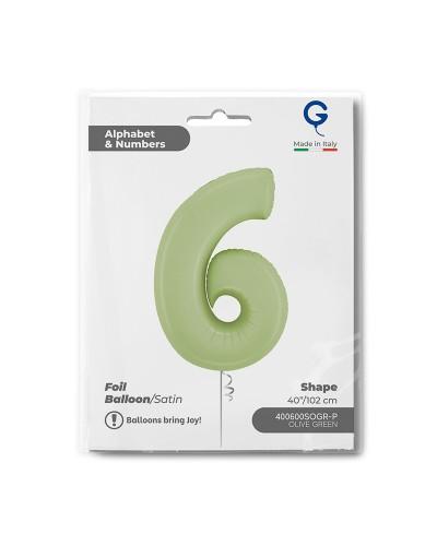 Chiffre Vert Olive 6