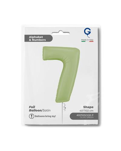 Chiffre Vert Olive 7