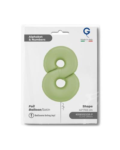 Chiffre Vert Olive 8
