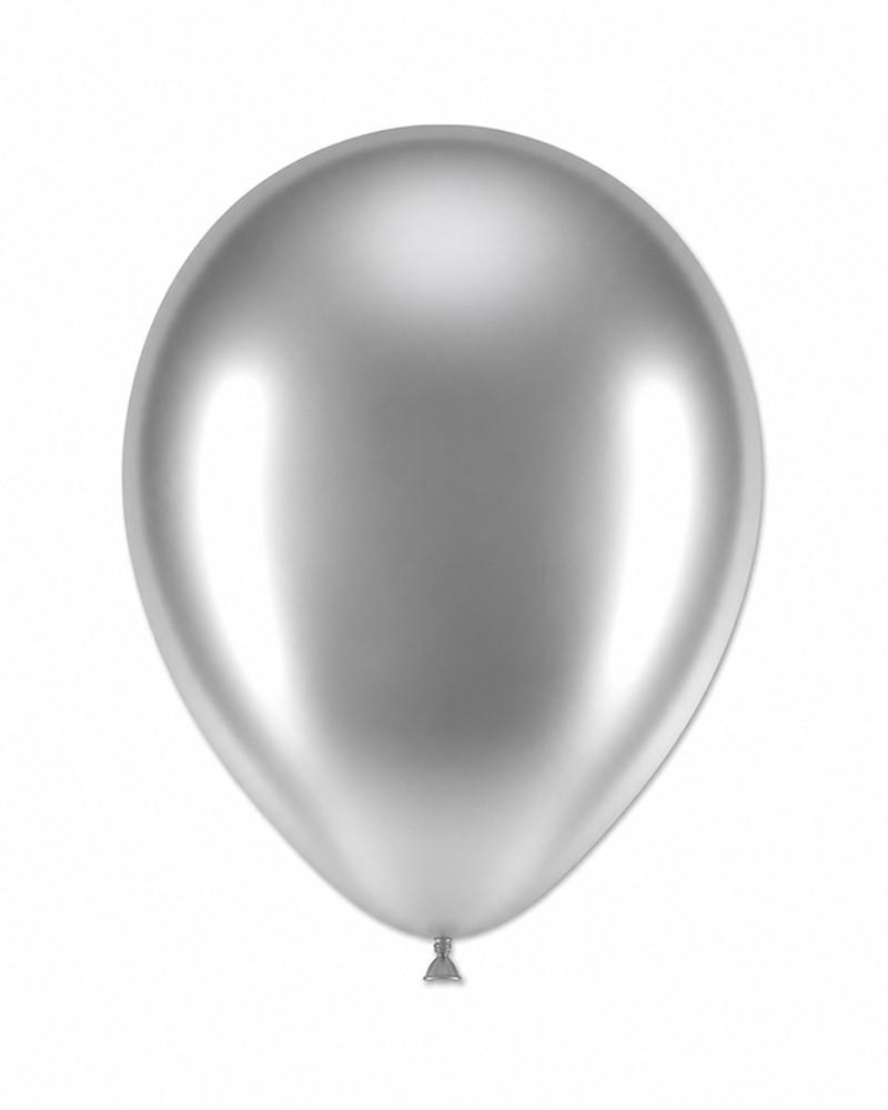Ballons latex argent brillant 12″ – Ø 30 cm – Sachet de 50 pièces Ballons latex argent brillant 12″ – Ø 30 cm – Sachet de 50 pièces