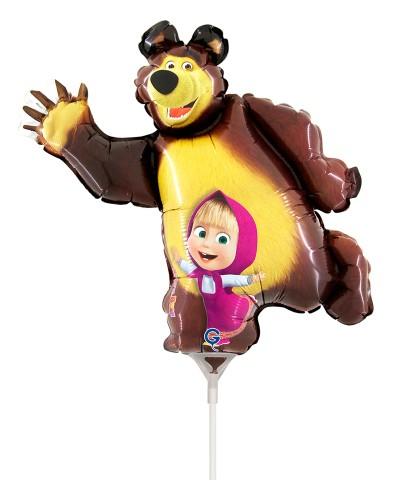 Mini Ballon aluminium Masha et l'ours mini