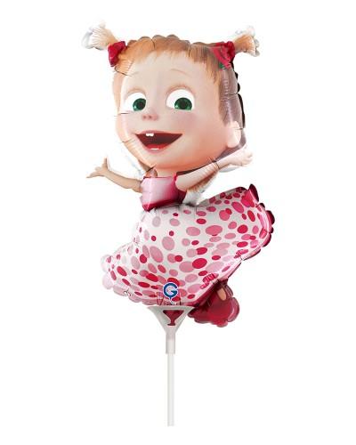 Ballon aluminium Masha Pois Mini 14"