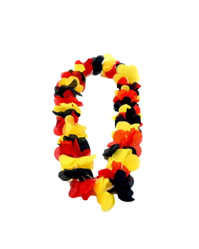 Collier Hawaï tricolore Belgique Collier Hawaï tricolore Belgique