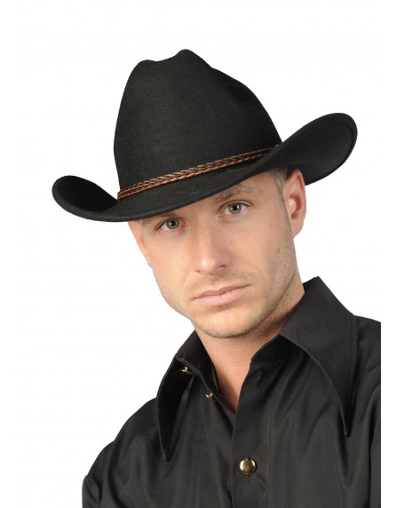 Chapeau cowboy luxe noir