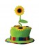 Chapeau clown fleur vert