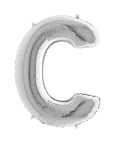 Lettre aluminium C 102 cm