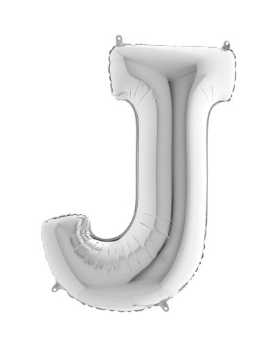 Lettre aluminium J 102 cm
