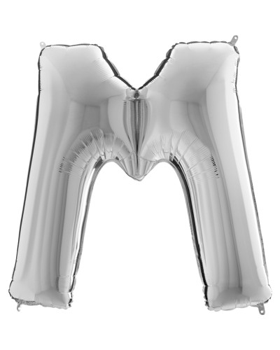 Lettre aluminium M 102 cm