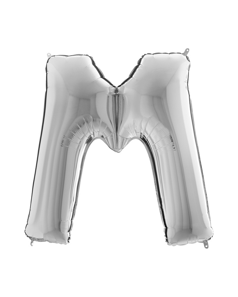 Lettre aluminium M 102 cm