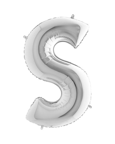 Lettre aluminium S 102 cm