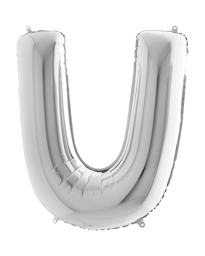 Lettre aluminium U 102 cm