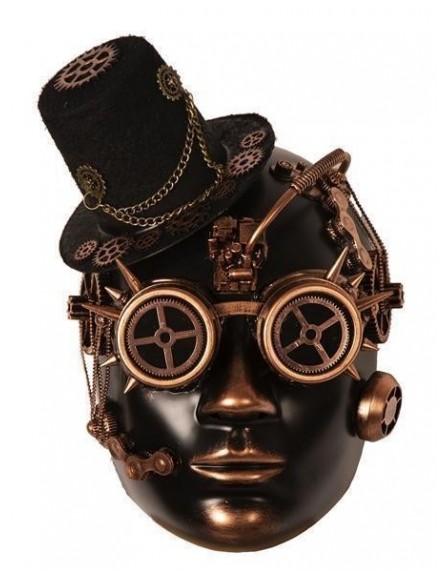 Masque steampunk chapeau