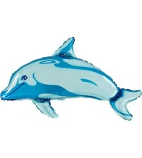 Ballon Aluminium "Dauphin bleu"
