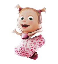Ballon aluminium Masha pois