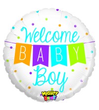 Ballon aluminium welcome baby boy