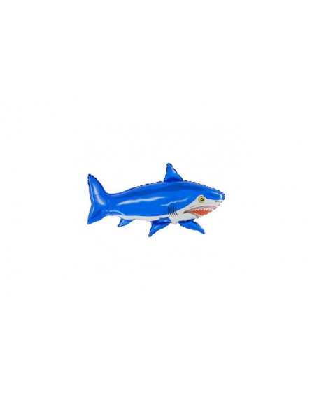 Ballon aluminium requin bleu
