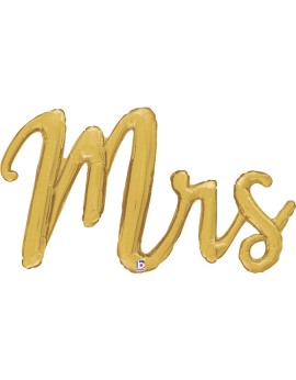 Ballon "Mrs.Script" Gold