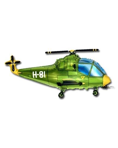 Ballon Hélicoptère Vert