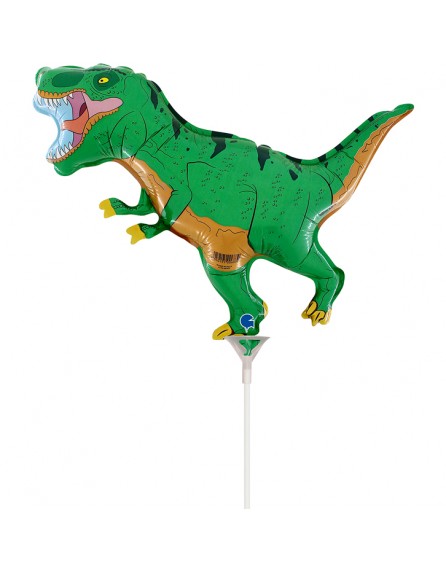 Ballon aluminium dino vert