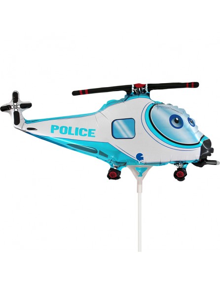 Ballon aluminium  police hélicoptère