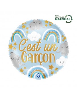 Ballon Rond Bleu C'est Un Garçon