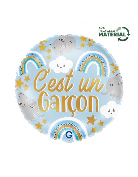 Ballon Rond Bleu C'est Un Garçon